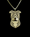 Premium 18k gold plated Pit bull Fashion Pendant